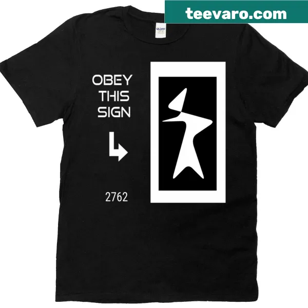 Humorous t-shirt with emblem-style graphic and playful text
