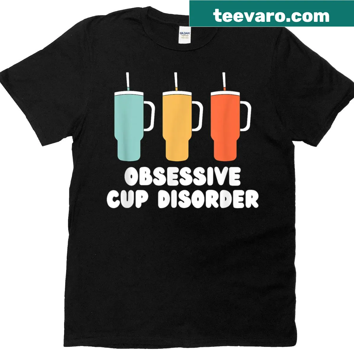 Funny vintage coffee lover t-shirt with humorous text — on a men's t-shirt