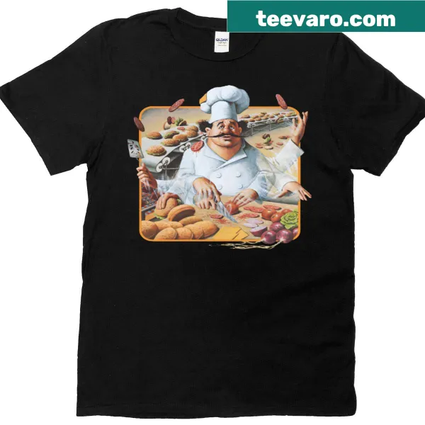 Retro video game t-shirt featuring a pressure cooker graphic