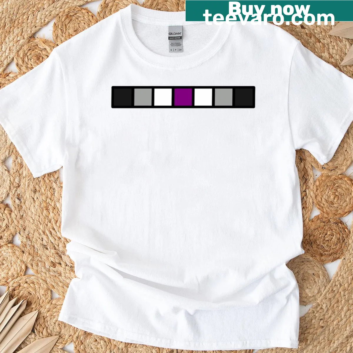 Ace symbol graphic on a pride-themed t-shirt — on a men's t-shirt