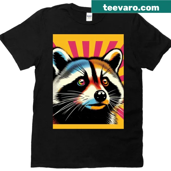 Cute raccoon graphic t-shirt for animal lovers