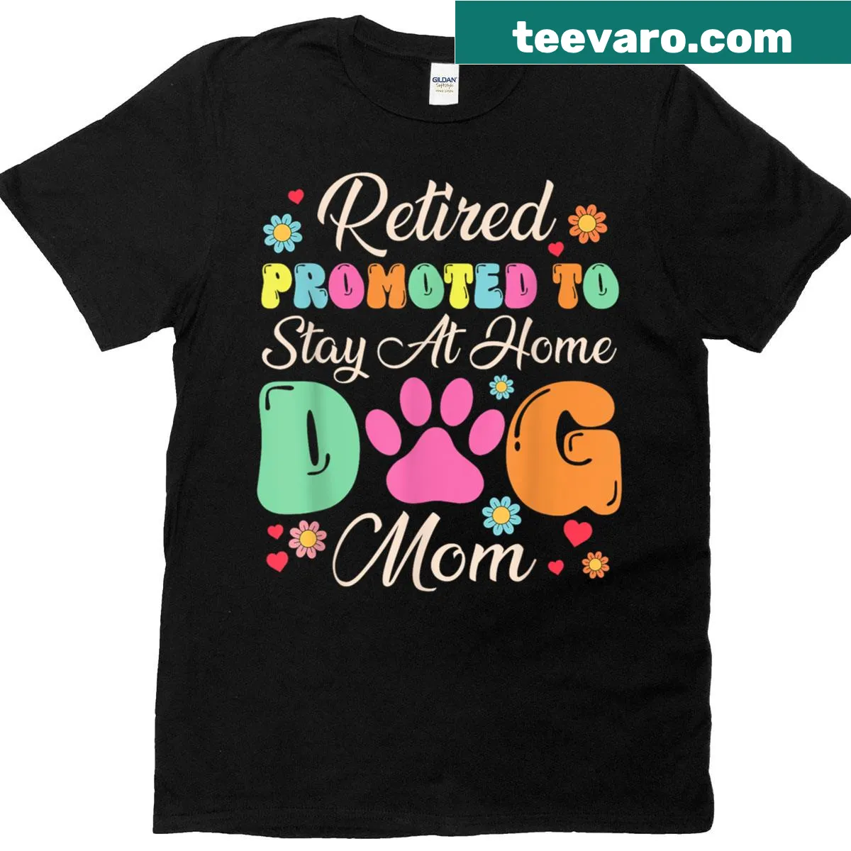 T-shirt for dog moms featuring playful retirement-themed text — on a men's t-shirt