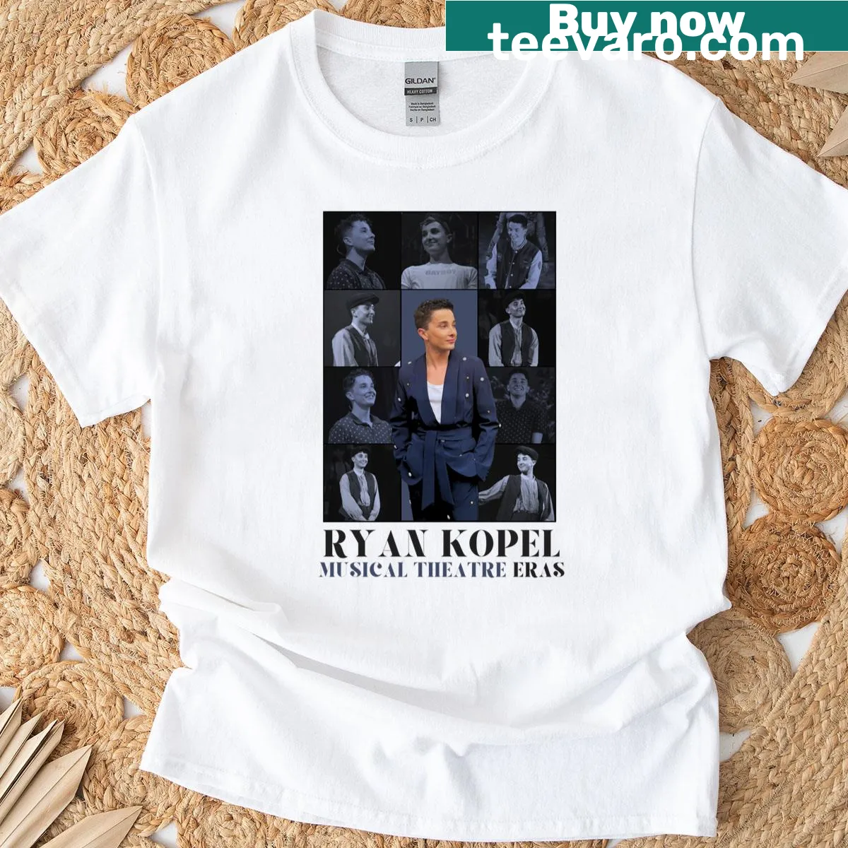 Musical theatre eras design t-shirt celebrating performances — on a men's t-shirt