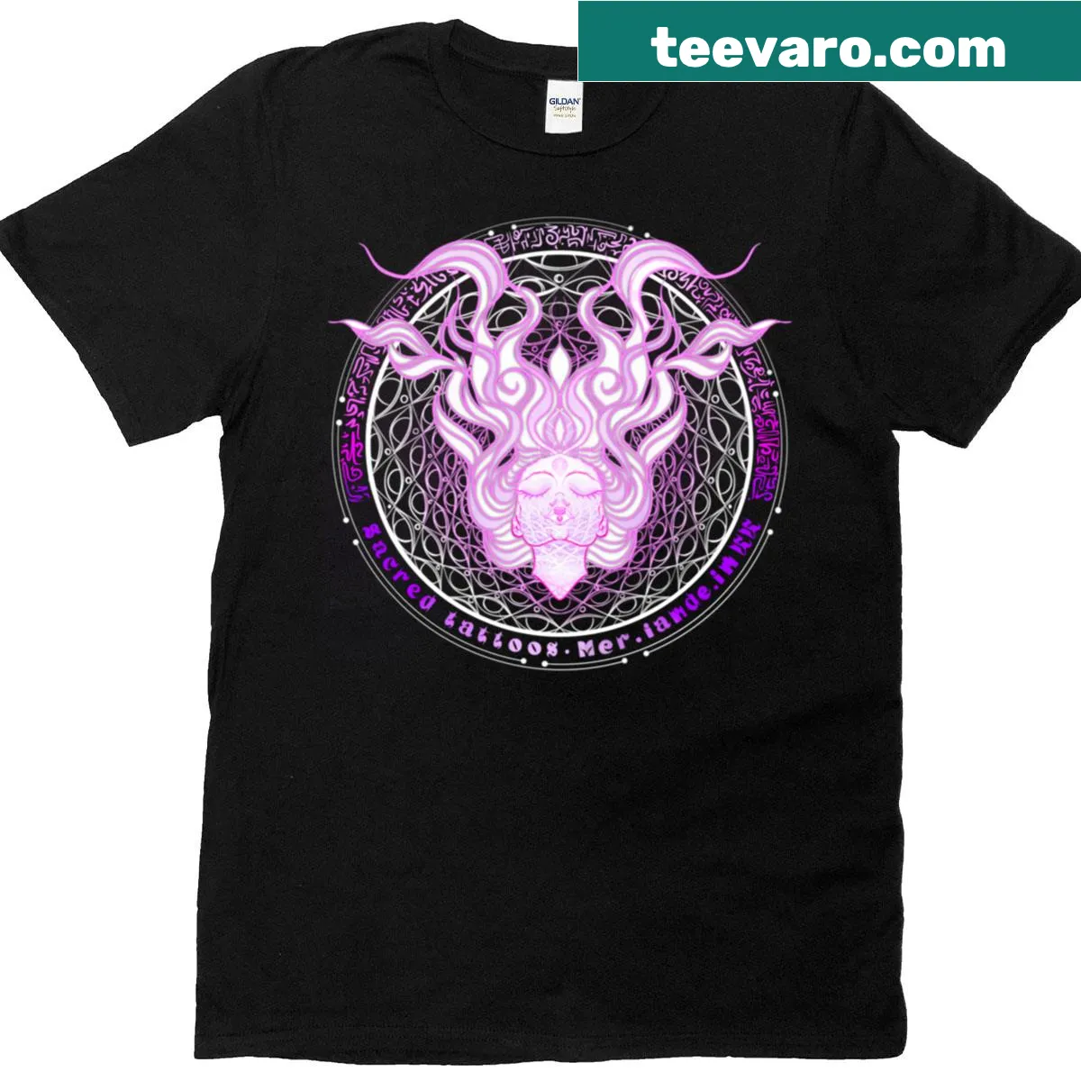 Sacred creature logo on a T-shirt — on a men's t-shirt