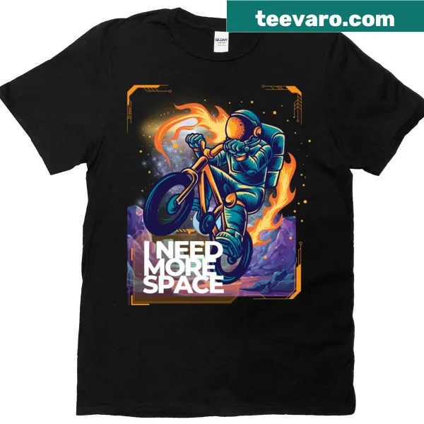 Fun retro space-themed t-shirt featuring stars and planets