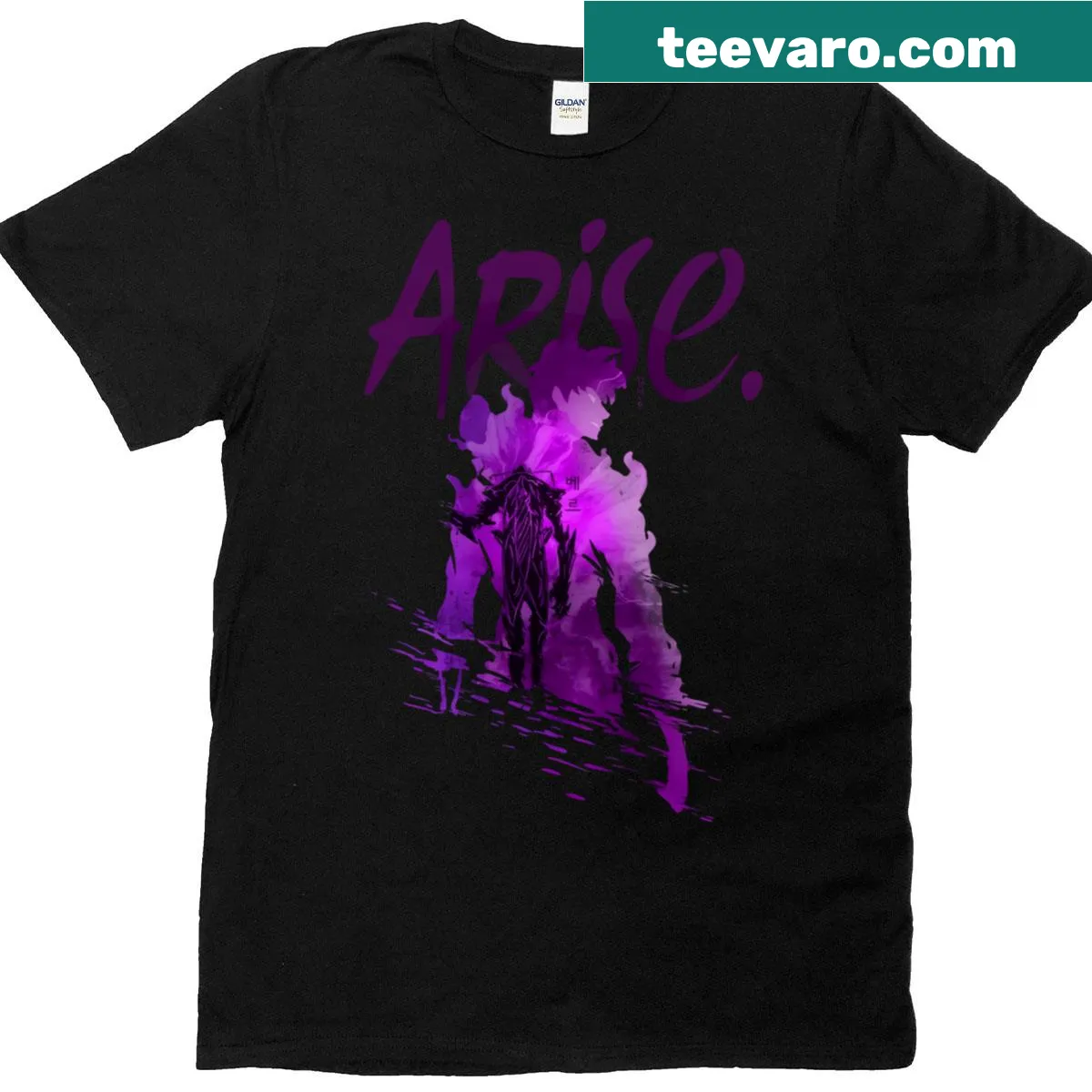 Illustration of Sung Jinwoo and Beru on a T-shirt — on a men's t-shirt