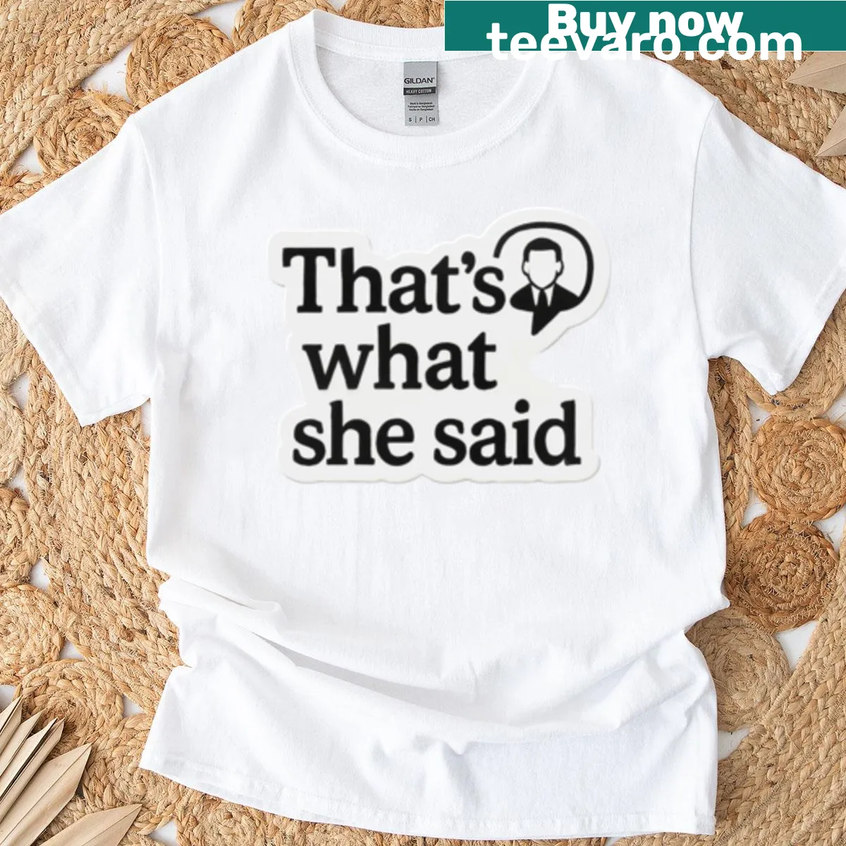 Long T-shirt featuring 'That's What She Said' from The Office — on a men's t-shirt