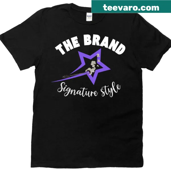 Minimalist typography design on The Brand T-shirt