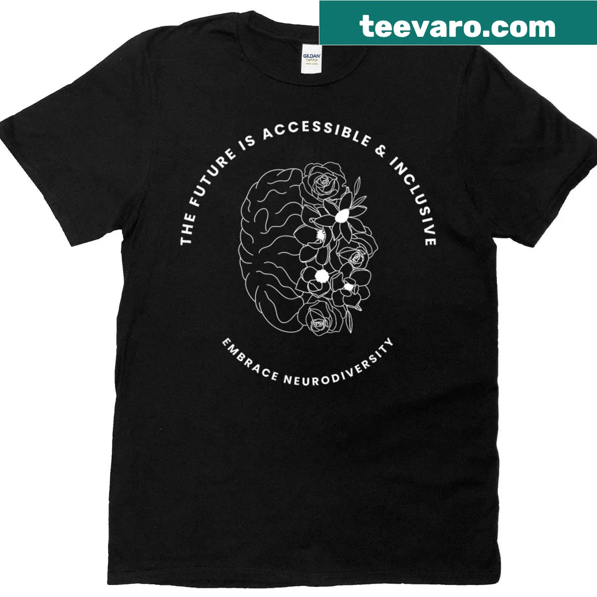 Inspirational typography design promoting neurodiversity on a t-shirt — on a men's t-shirt