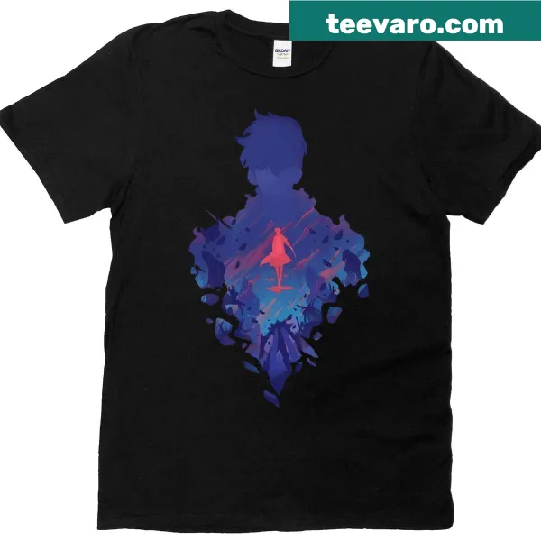 Graphic t-shirt featuring Sung Jinwoo, the Second Shadow Monarch