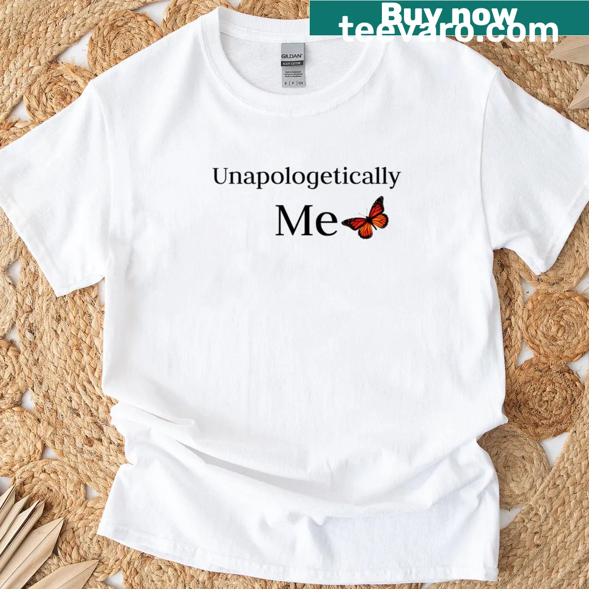 Empowerment T-shirt featuring 'Unapologetically Me' typography — on a men's t-shirt