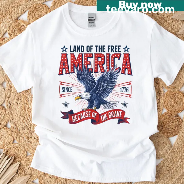 USA flag and eagle graphic T-shirt