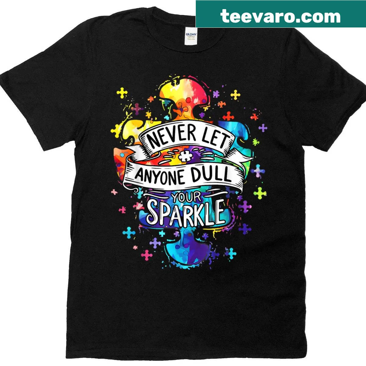 Autism awareness t-shirt with inspirational text — on a men's t-shirt
