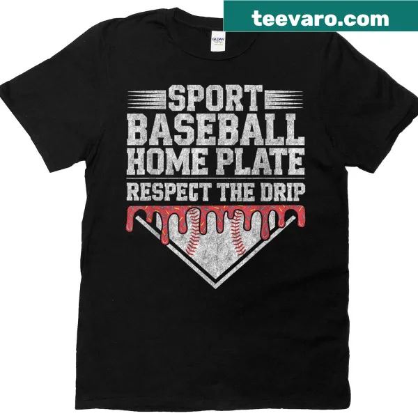 Baseball home plate with a dripping ice cream graphic