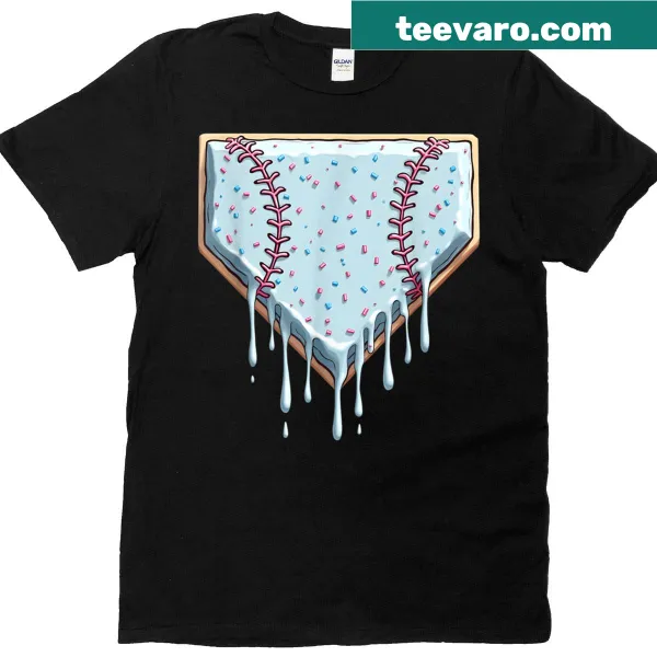 Youth t-shirt with a fun baseball and ice cream graphic for kids.