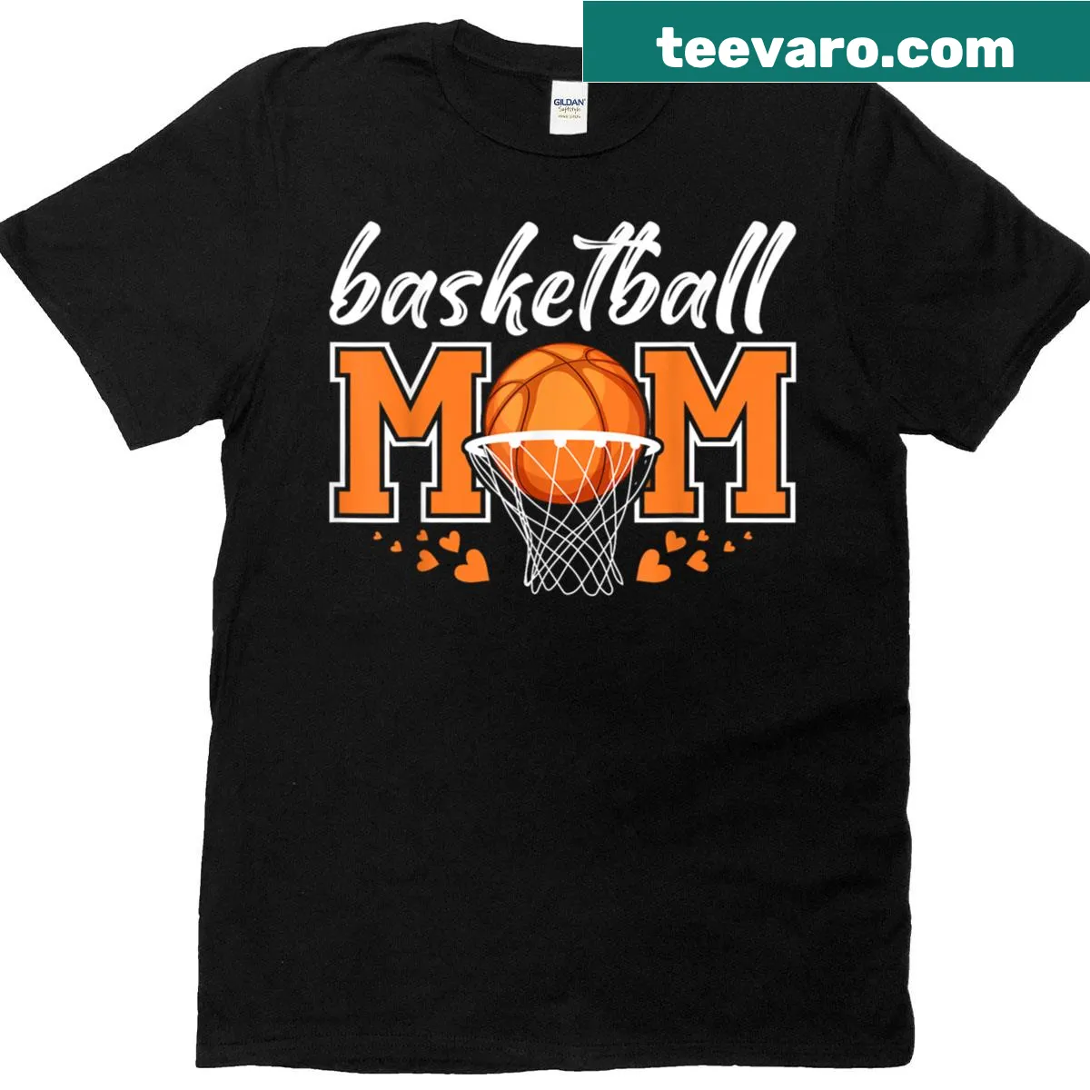 T-shirt for basketball moms with proud typography design. — on a men's t-shirt