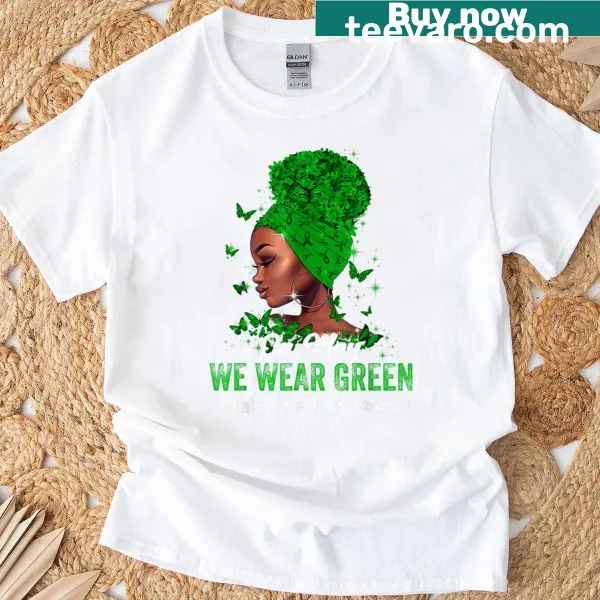 Typography shirt promoting mental health awareness for Black women
