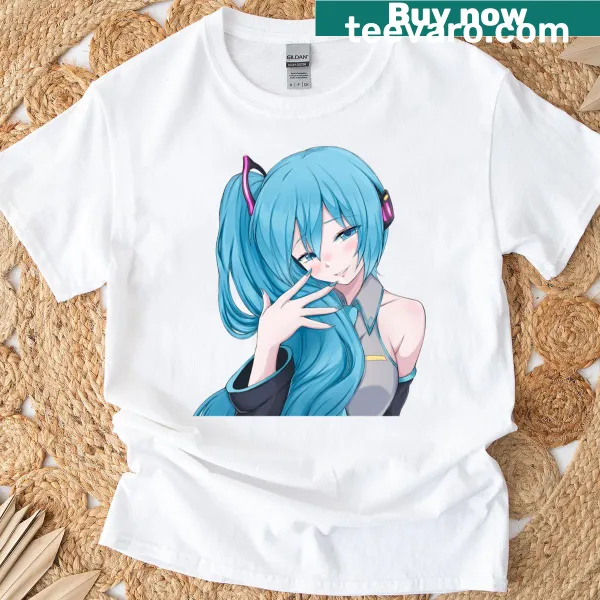 Illustrative T-shirt featuring ethereal Miku character design