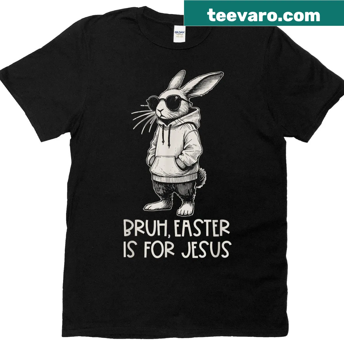Christian T-shirt with 'Bruh Easter Is For Jesus' text for all ages. — on a men's t-shirt