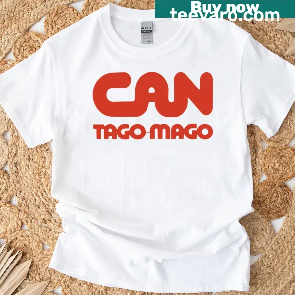 Vintage-style T-shirt celebrating the album 'Tago Mago' with bold graphic