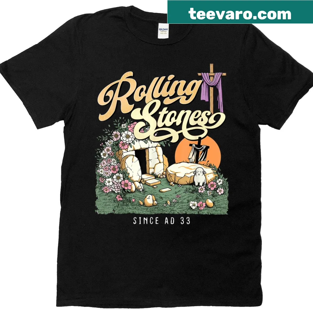Christian-themed Easter t-shirt with inspirational messaging — on a men's t-shirt