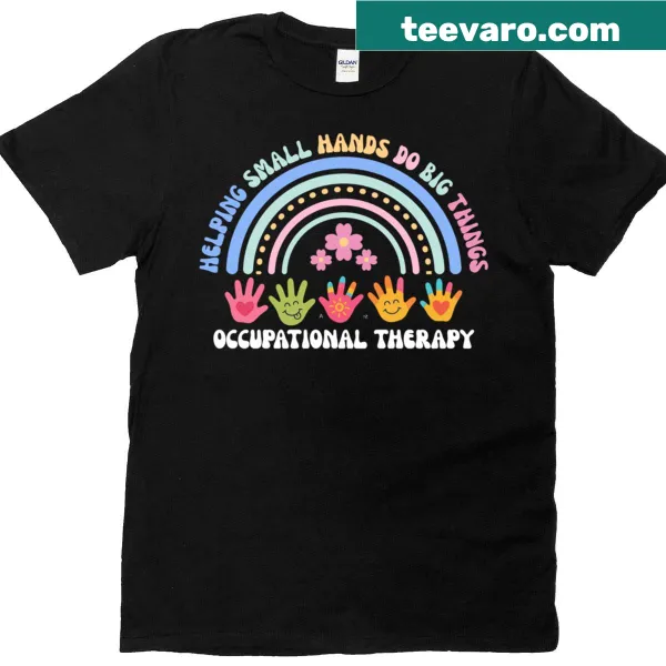 Occupational therapy t-shirt with text about helping children