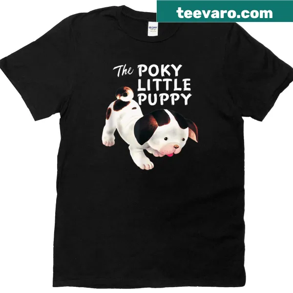 T-shirt featuring The Poky Little Puppy illustration for all ages