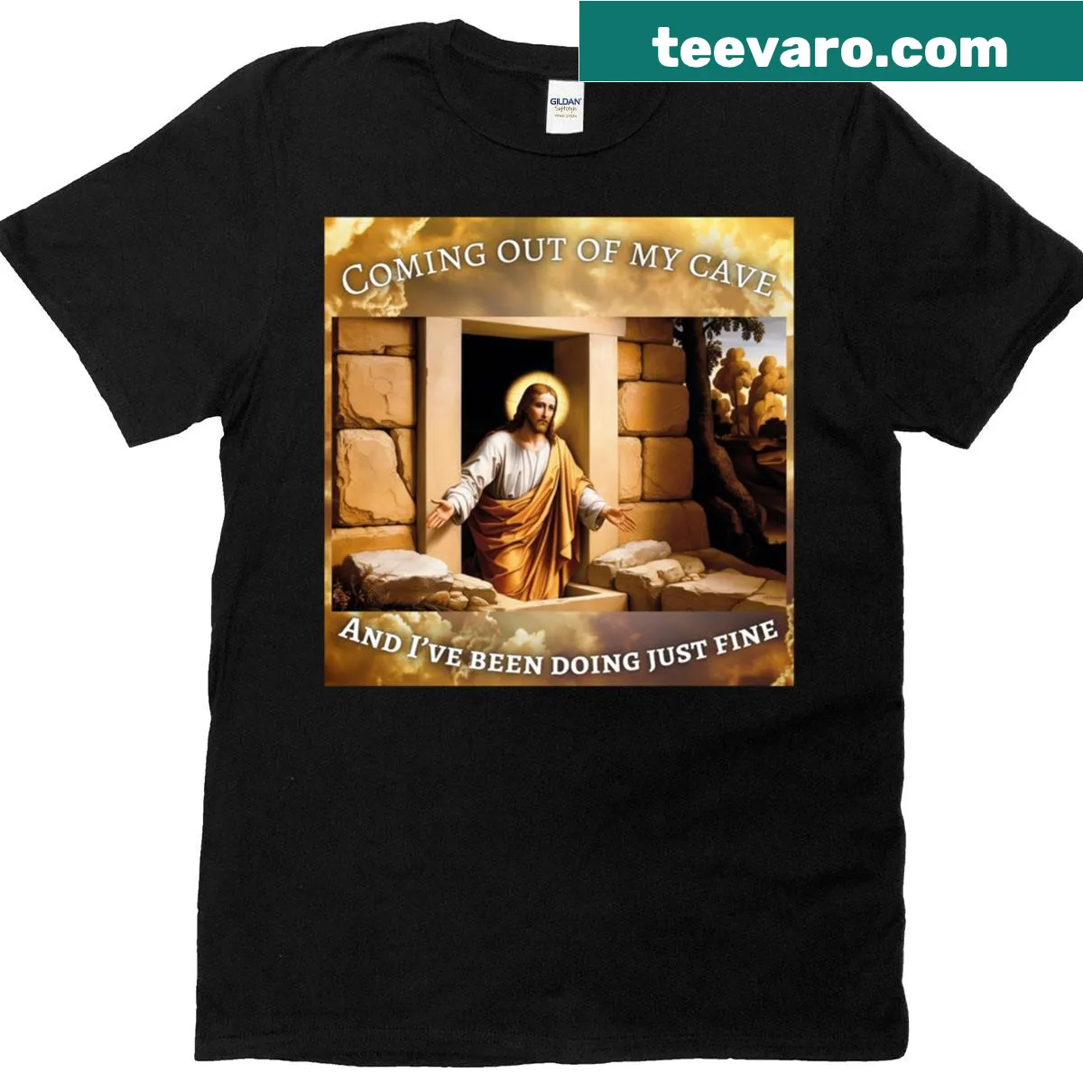 Humorous meme-themed Easter graphic tee — on a men's t-shirt