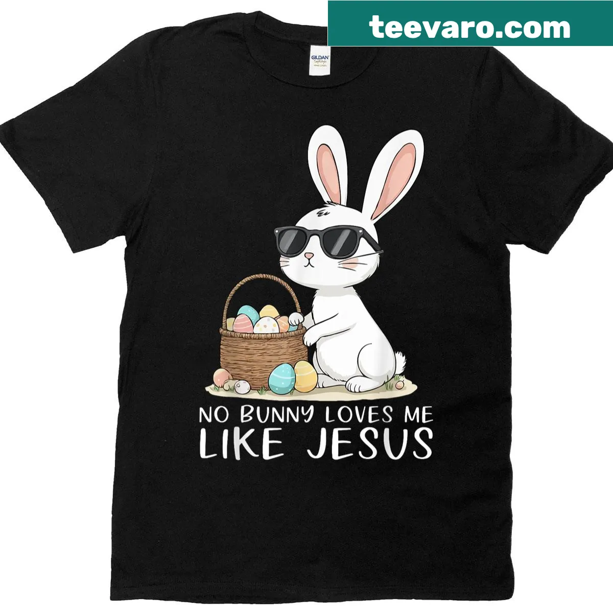 Christian Easter message T-shirt for women and kids — on a men's t-shirt