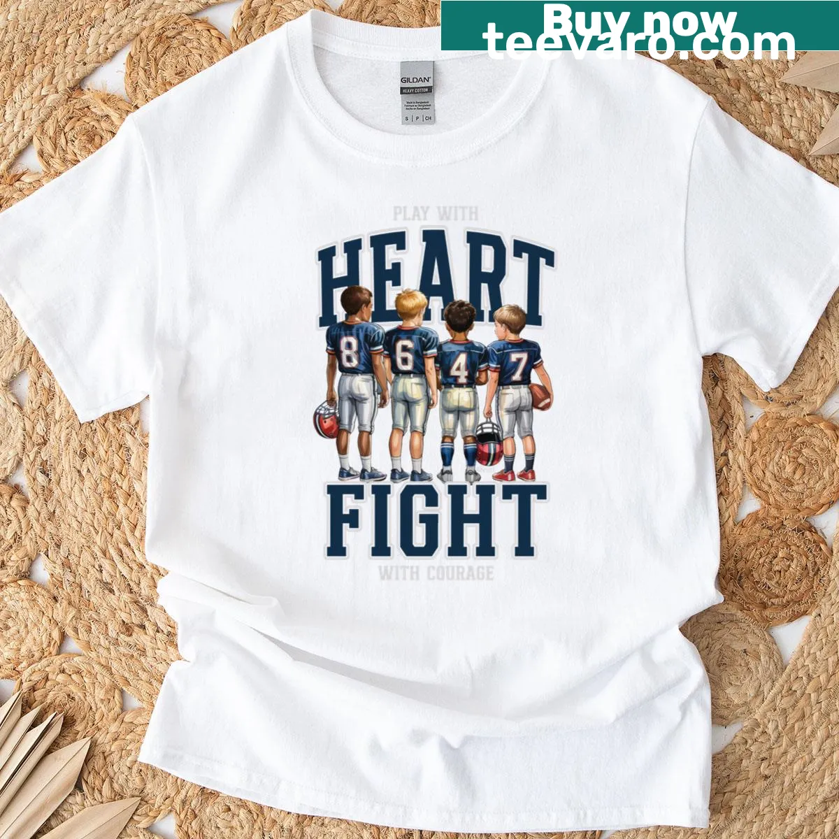 Mother's Day T-shirt honoring football moms with sentimental typography — on a men's t-shirt