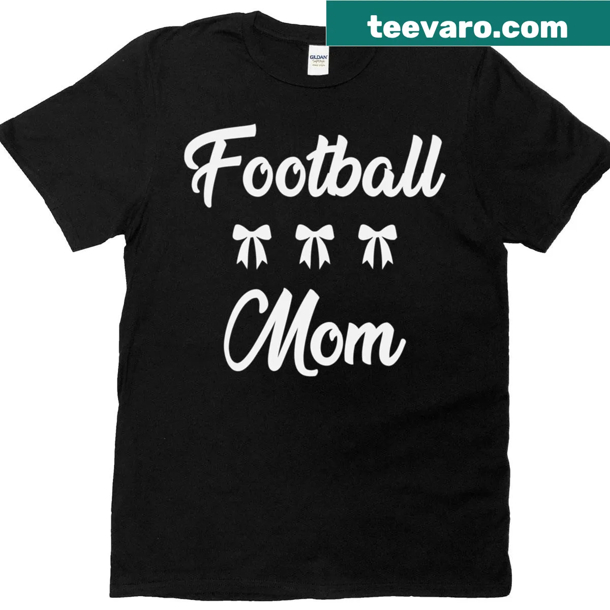 Bold typography t-shirt for proud Football Moms — on a men's t-shirt