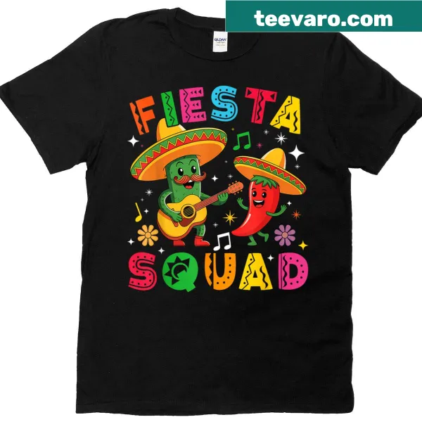 Matching Cinco De Mayo Fiesta Squad T-shirt with humor