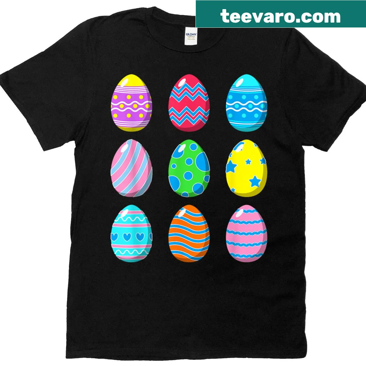 Funny Easter egg and bunny graphic T-shirt for Easter celebrations — on a men's t-shirt