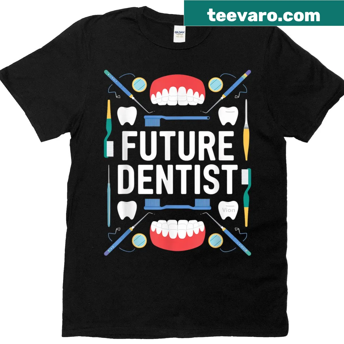 T-shirt with 'Future Dentist' design for aspiring dental professionals — on a men's t-shirt