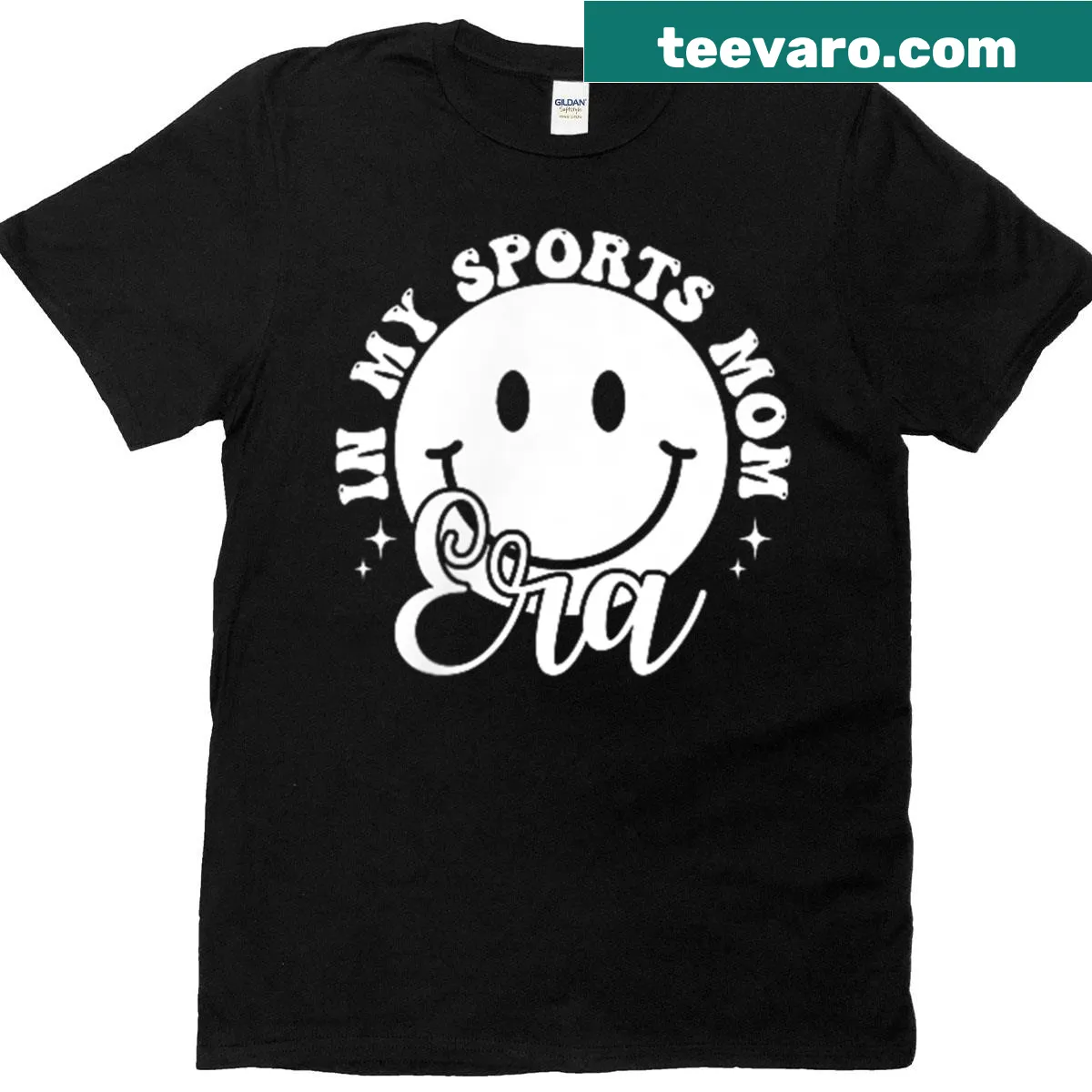 Sports Mom t-shirt featuring multiple sports in playful text — on a men's t-shirt