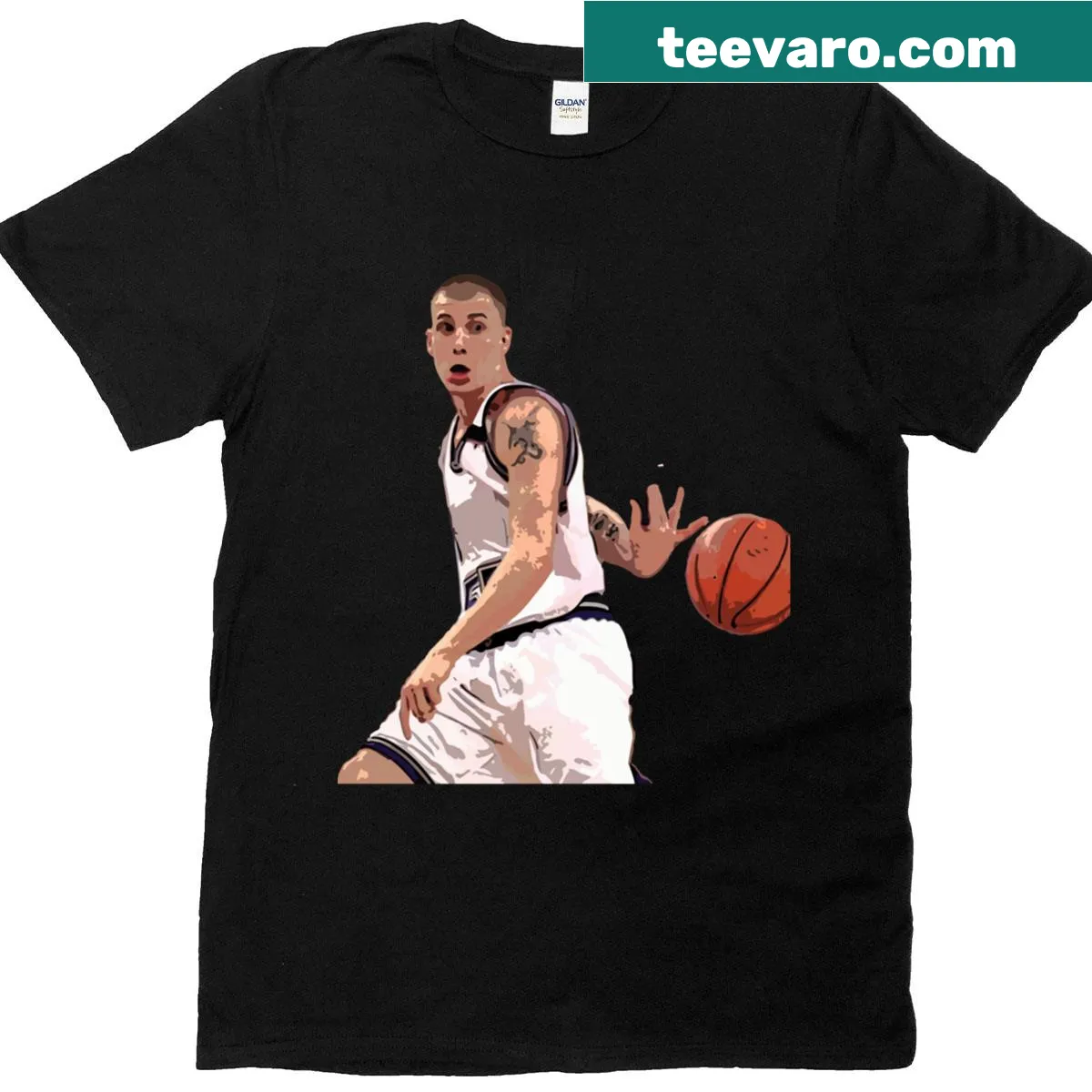 T-shirt honoring basketball legend Jason Williams — on a men's t-shirt