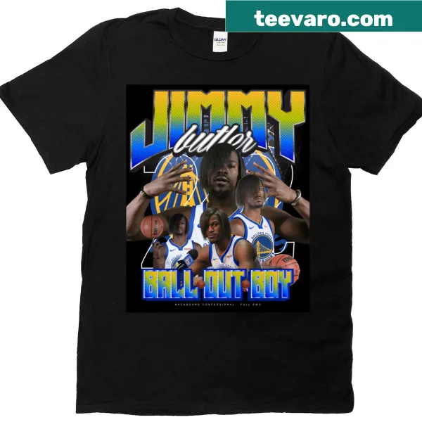 Playful graphic of Jimmy Butler in an emo style on a t-shirt