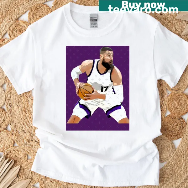 Jonas Valanciunas T-shirt with bold player graphic.
