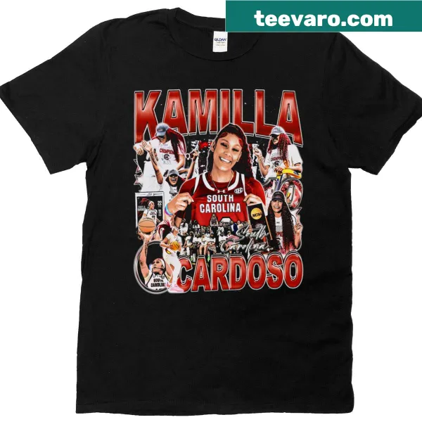 Vintage Kamilla Cardoso bootleg T-shirt with a nostalgic design