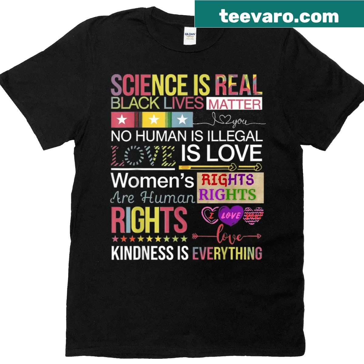 T-shirt featuring the phrase 'Kindness Is Everything' supporting equality — on a men's t-shirt