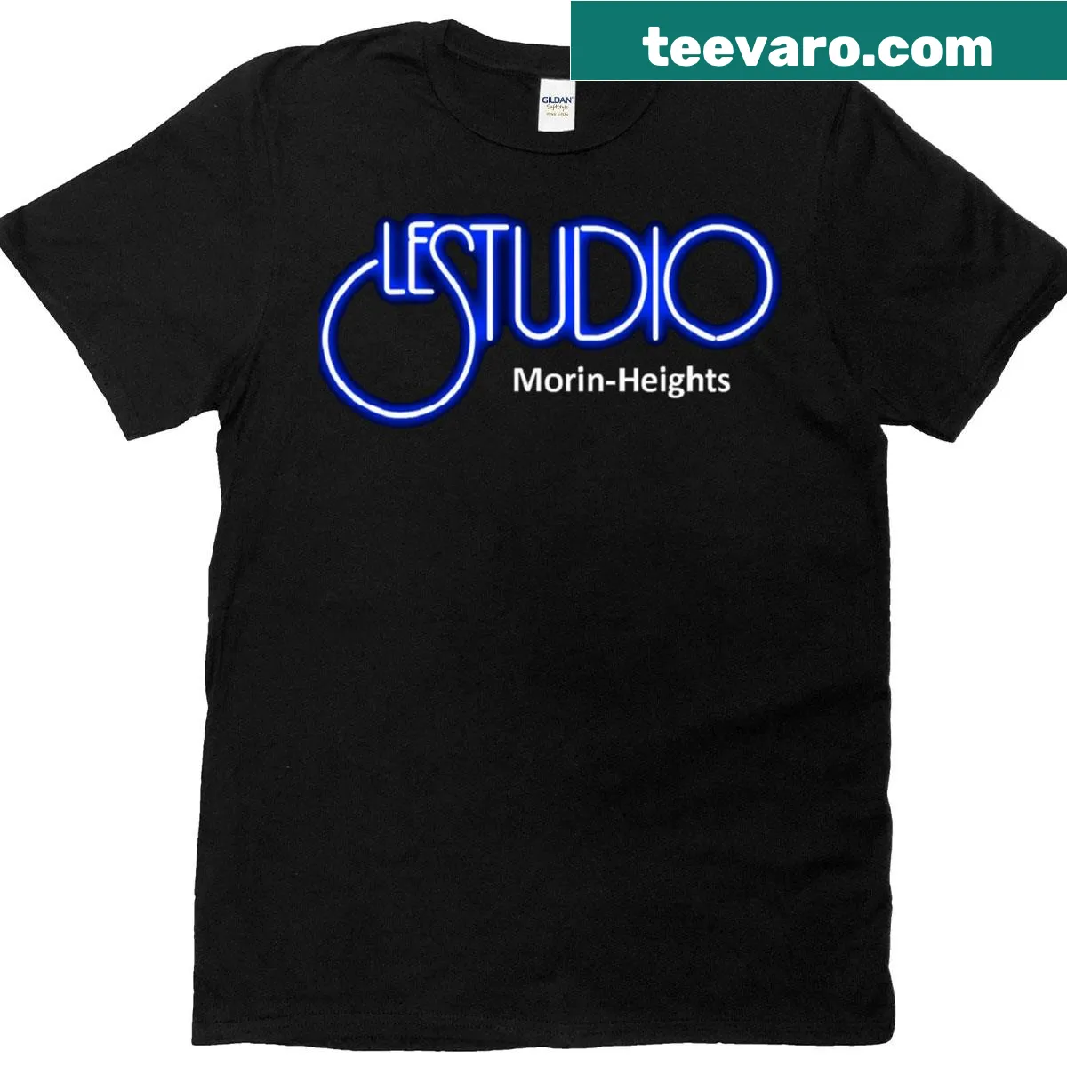 Minimalist badge logo T-shirt for Le Studio Morin-Heights — on a men's t-shirt