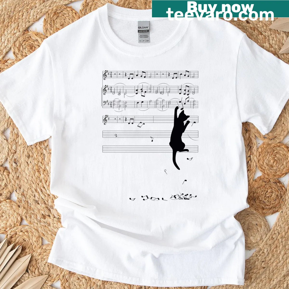 Whimsical mischief graphic on classic t-shirt — on a men's t-shirt