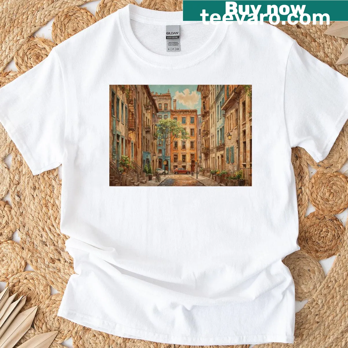 Typography design inspired by the streets of New York on a T-shirt — on a men's t-shirt