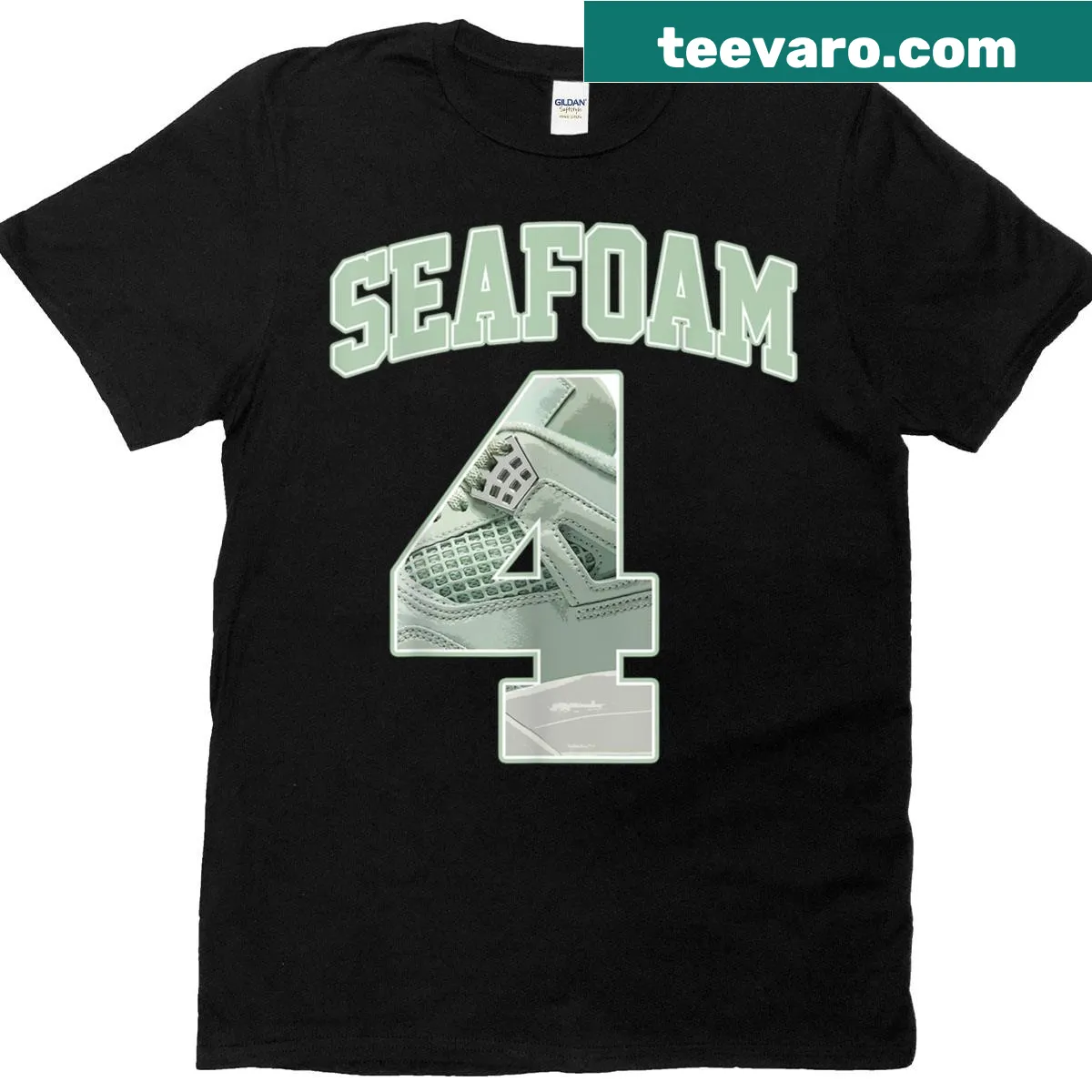 Matching Number 4 t-shirts for couples with abundance theme — on a men's t-shirt