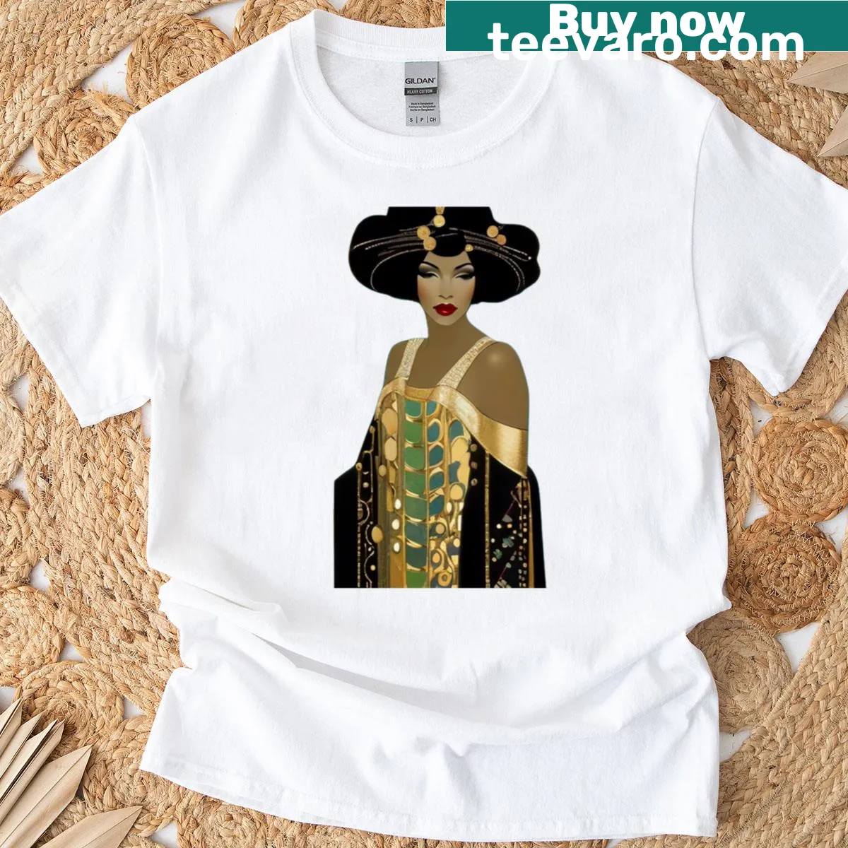 Vintage-style T-shirt celebrating Old Hollywood glamour — on a men's t-shirt