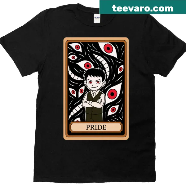Illustrated pride tarot card design on T-shirt
