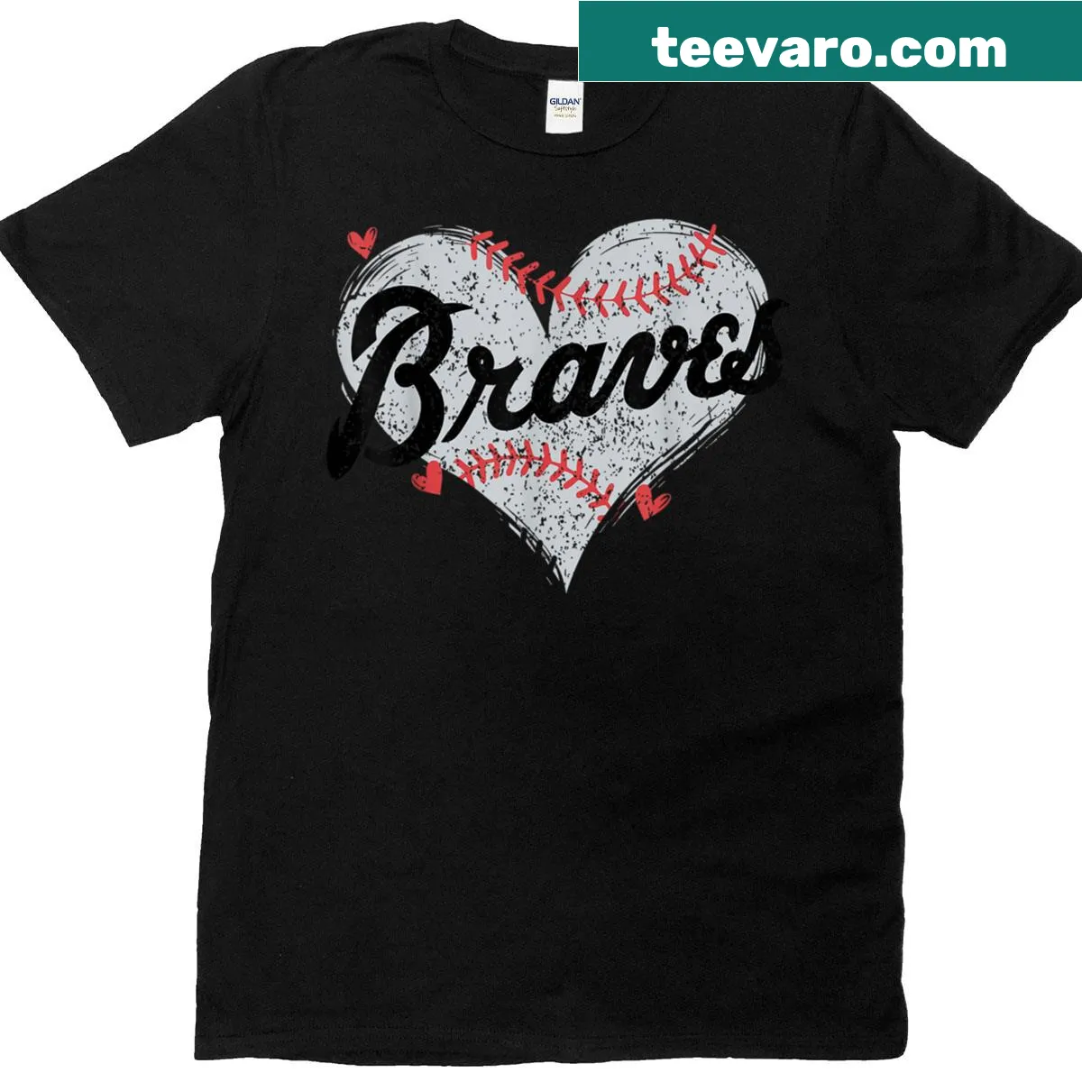 Personalized vintage-style shirt with 'Brave Hearts' text — on a men's t-shirt