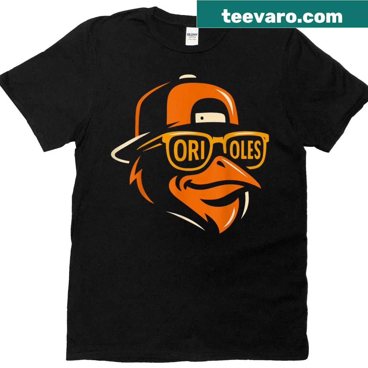 Retro Orioles-themed t-shirt with playful design — on a men's t-shirt