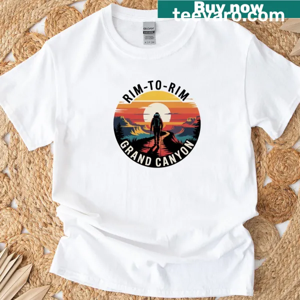 Grand Canyon Rim to Rim hike themed t-shirt