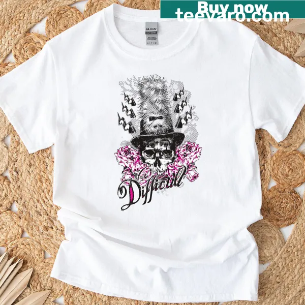 Bold skull illustration on a rocker-themed T-shirt